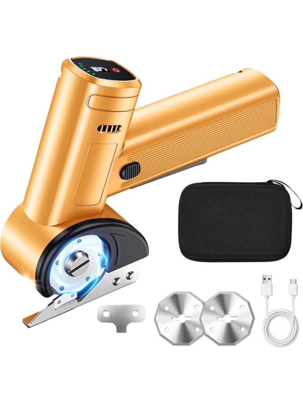 Rechargeable Cordless Electric Scissors with Smart Display for Easy Cutting